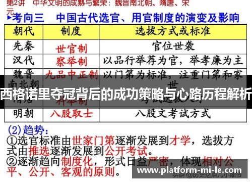 西格诺里夺冠背后的成功策略与心路历程解析