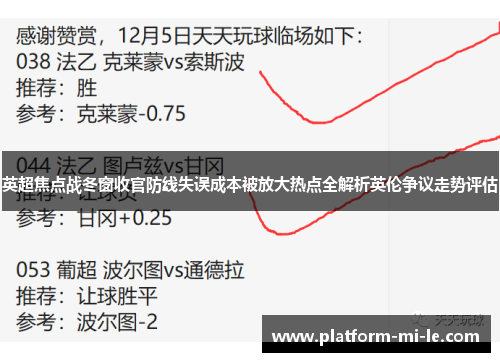 英超焦点战冬窗收官防线失误成本被放大热点全解析英伦争议走势评估
